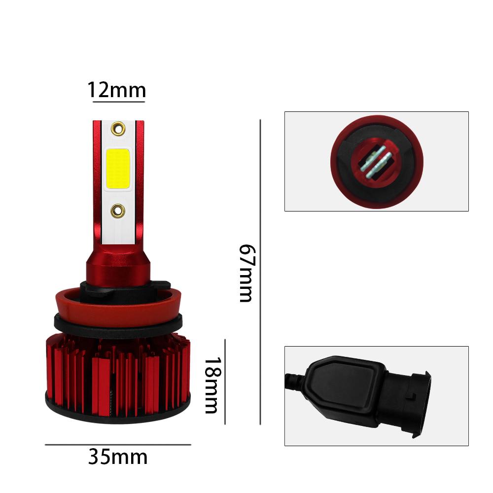 6000K H11 LED H7 H4 9005 9006 Auto Q1 Lampadine per Fari Auto 200W 40000LM Luci LED per Styling Auto