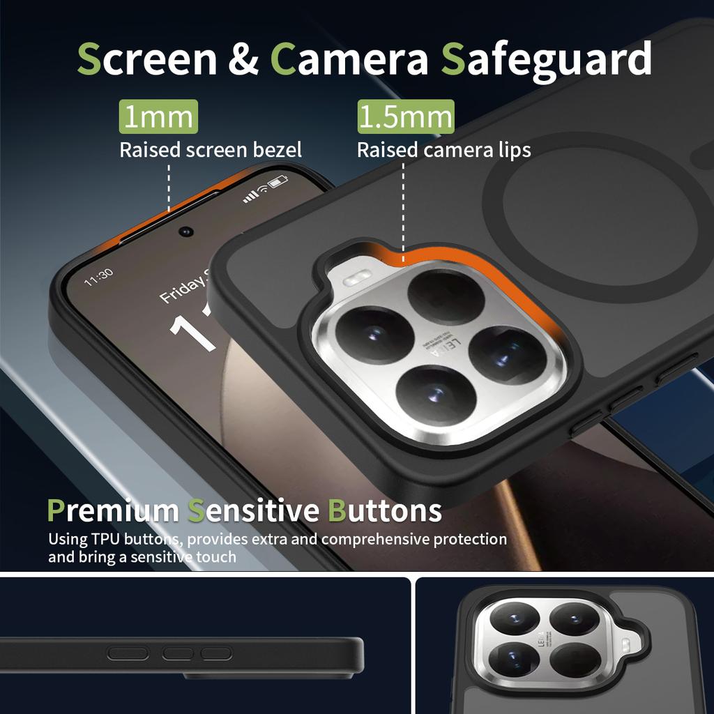 Ultra-Thin N52 MagSafe Compatible Case for Xiaomi 17 Pro Max Redmi Note 15 5G - TPU/PC Silky Smooth Touch Wireless Charging Shockproof Cover