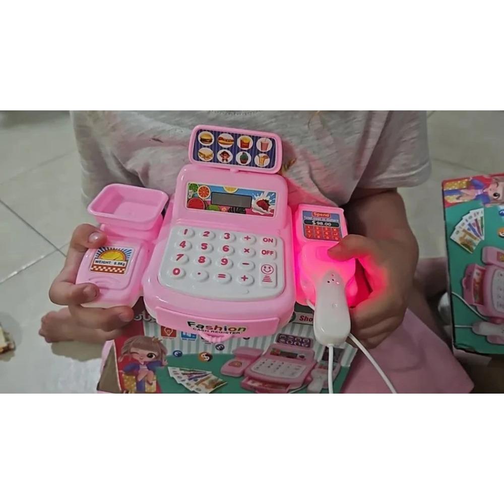 Simular Una Caja Registradora Simular Caja Registradora de Supermercado Juguetes Sonoros y Luminosos para Niños Juguetes para Jugar en Casa Juguetes de Compras