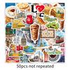 50 Sheets of Waterproof Turkish Travel Diary Stickers: Landmarks, Cities, and Scenery
