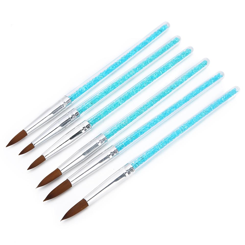 6 buc. Pensulă Nail Art cu Păr de Nailon DIY Model Floral Pensulă pentru Pictură Desen Unghii