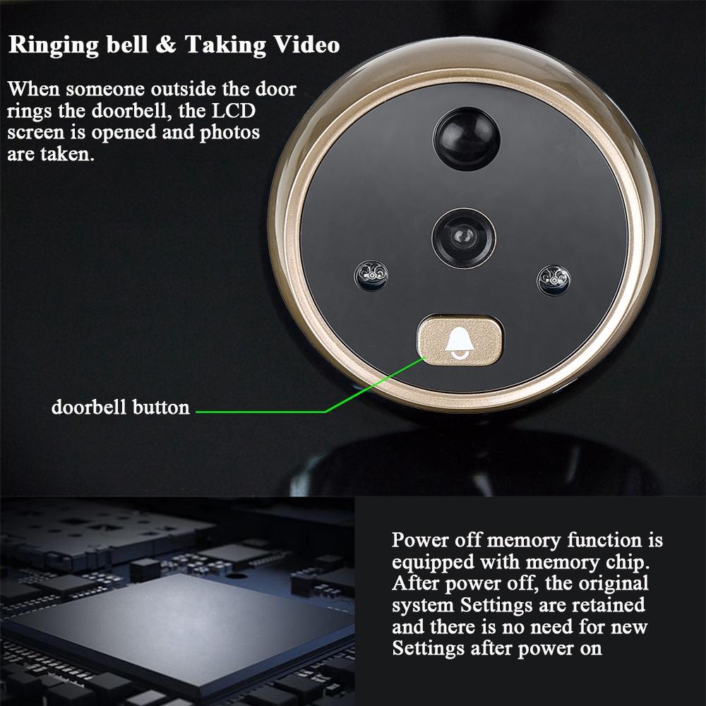 3 Inch Sy-1 TFT LCD 120 Degree Peephole Viewer Video Electric Door Eye Move Detection Digital Door Camera HD Eye Doorbell