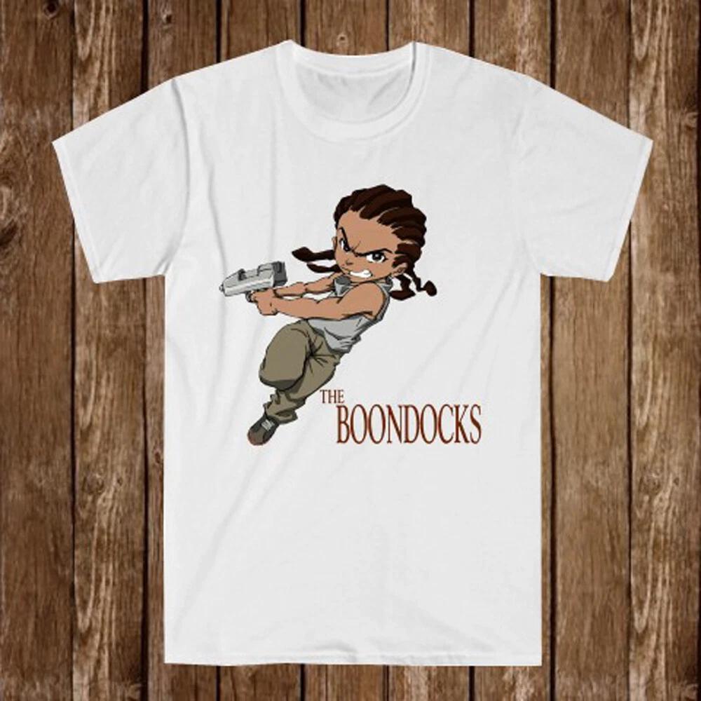 

The Boondocks Huey Freeman Men s White Size S-5XL S