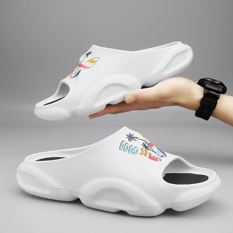 

2025 slippers men s summer wear 2025 new Internet celebrity sports leisure stepping on shit coconut beach sandals 45 чёрный