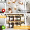 Bamboo Spice Rack For Drawer, 4 Tier Stackable Seasoning Storage Organizer Insert,for Kitchen Condiments Storage Insert(Jars Not Included,9.4"