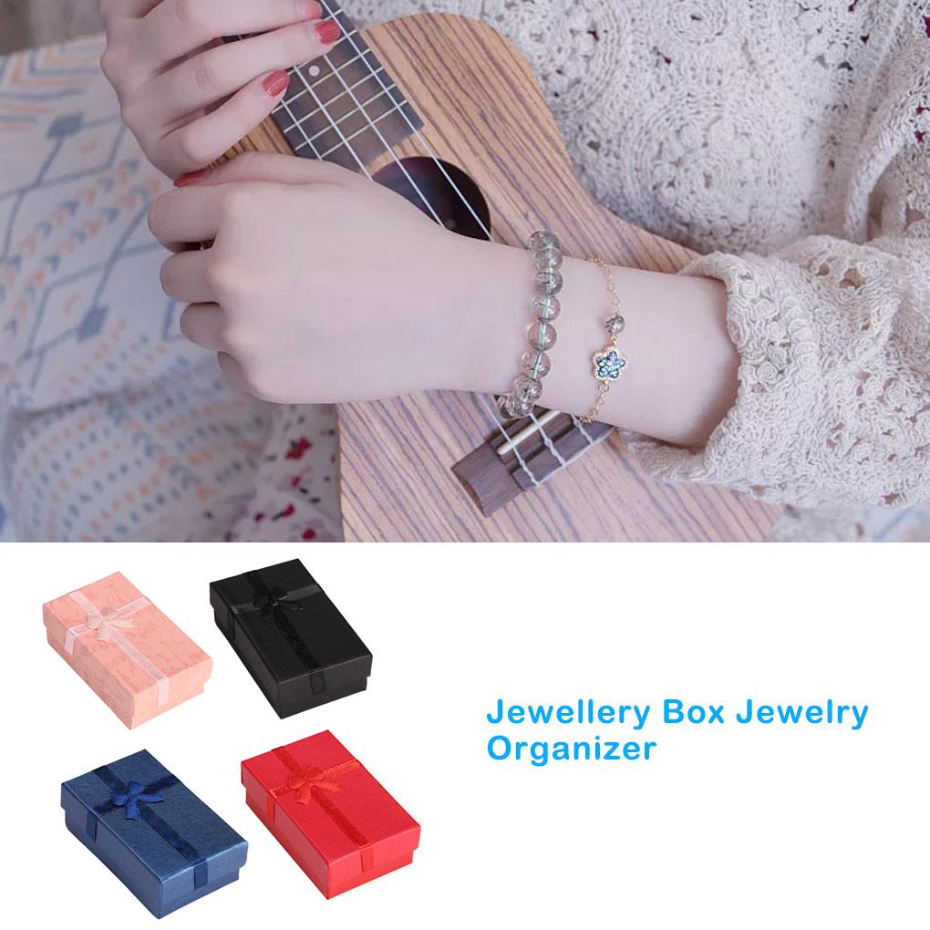 Jewelry Boxes Paper Package Display For Necklaces Bracelets Bangles Packing Jewelries Self-Assembly Wedding Party Present