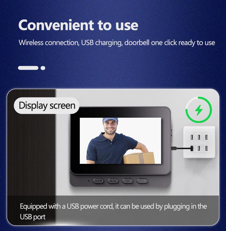 Smart Home Wireless Video Doorbell with Two-Way Intercom