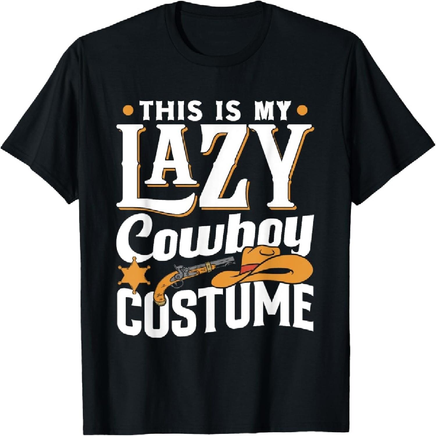 This Is My Lazy Cowboy Costume Cute Sayings Cowboys Texas T-Shirt S