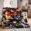1pc Demon Slayer Blanket Lightweight Flannel Blanket Throw Blanket For Sofa, Bed, Travel, Camping, Livingroom, Office, Couch