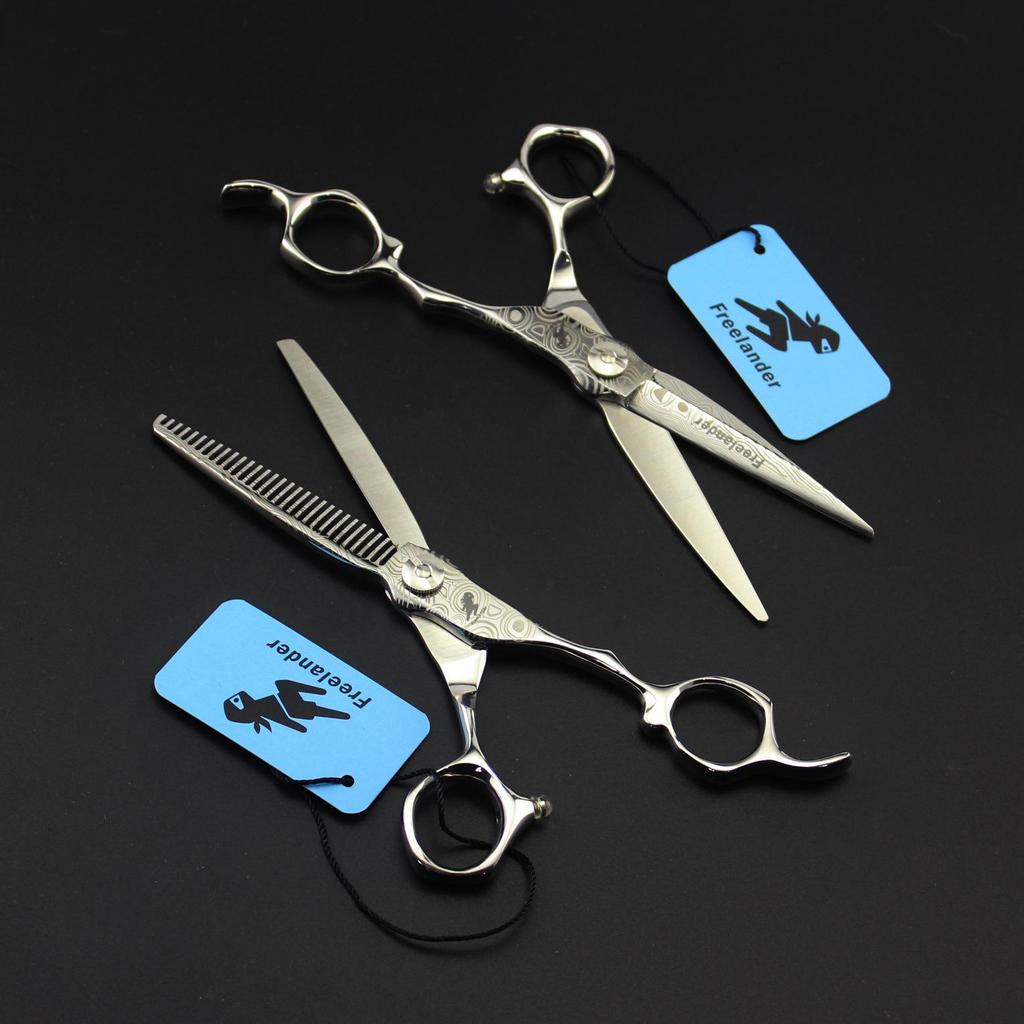 6.0" God Walker CDM Damascus Serrated & Thinning Hairdressing Scissors