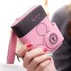 Korean Style 2025 PU Leather Cartoon Zipper Folding Wallet - Multifunctional Student Handbag & Coin Purse