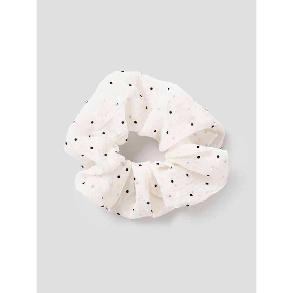 Dotted Sheer Scrunchie Ivory (195796Wy70)