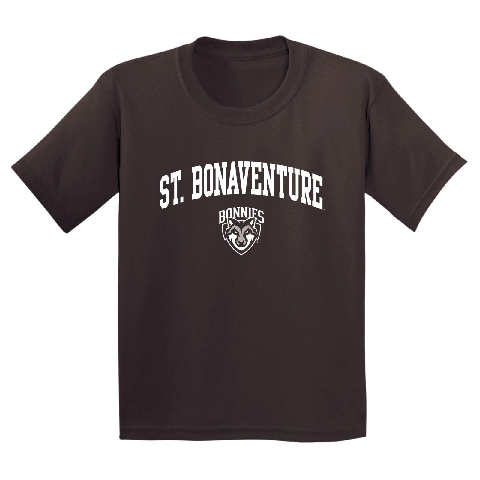 St. Bonaventure Bonnies Arch Logo Youth T Shirt - Dark Chocolate L