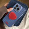 Röda och Blå Ränder för IPhone 16 för Apple 17 Telefonfodral 15Promax Film Retro Personlighet Ställ 14 Heltäckande 13