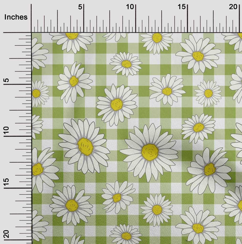 oneOone Cotton Flex Black Fabric Sunflower Floral Dress Material Fabric Print Fabric By The Yard 40 Inch
