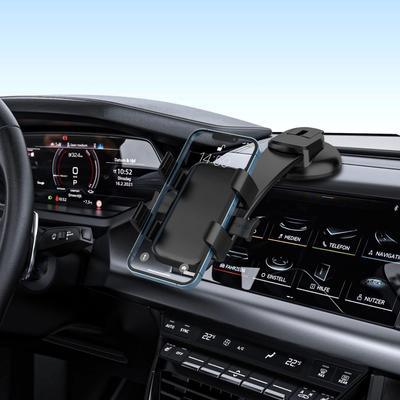 Universal Car Phone Holder with Adhesive Suction Cup for Windshield, Dashboard, and Navigation.