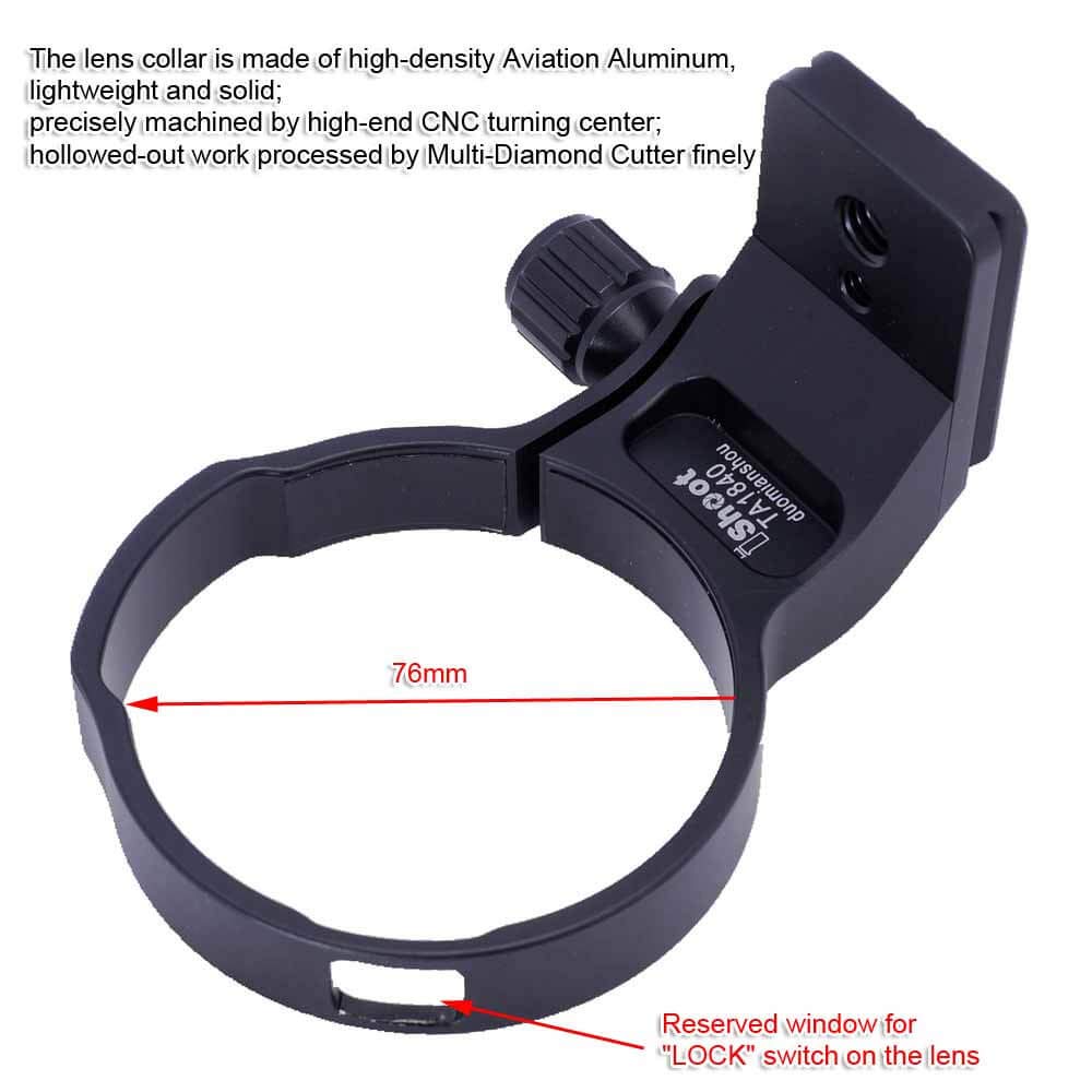 Tripod Mount Ring for Di II VC HLD Includes Tripod Mount Lens Support Lens Bracket Tripod and Quick Release Plate with and Screw Holes At the
