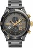 Diesel DZ4614 51mm Double Down Chronograph Watch with Gray Gunmetal Stainless Steel Men's 2.0 Dial, Bracelet, Gray, Chronograph.
