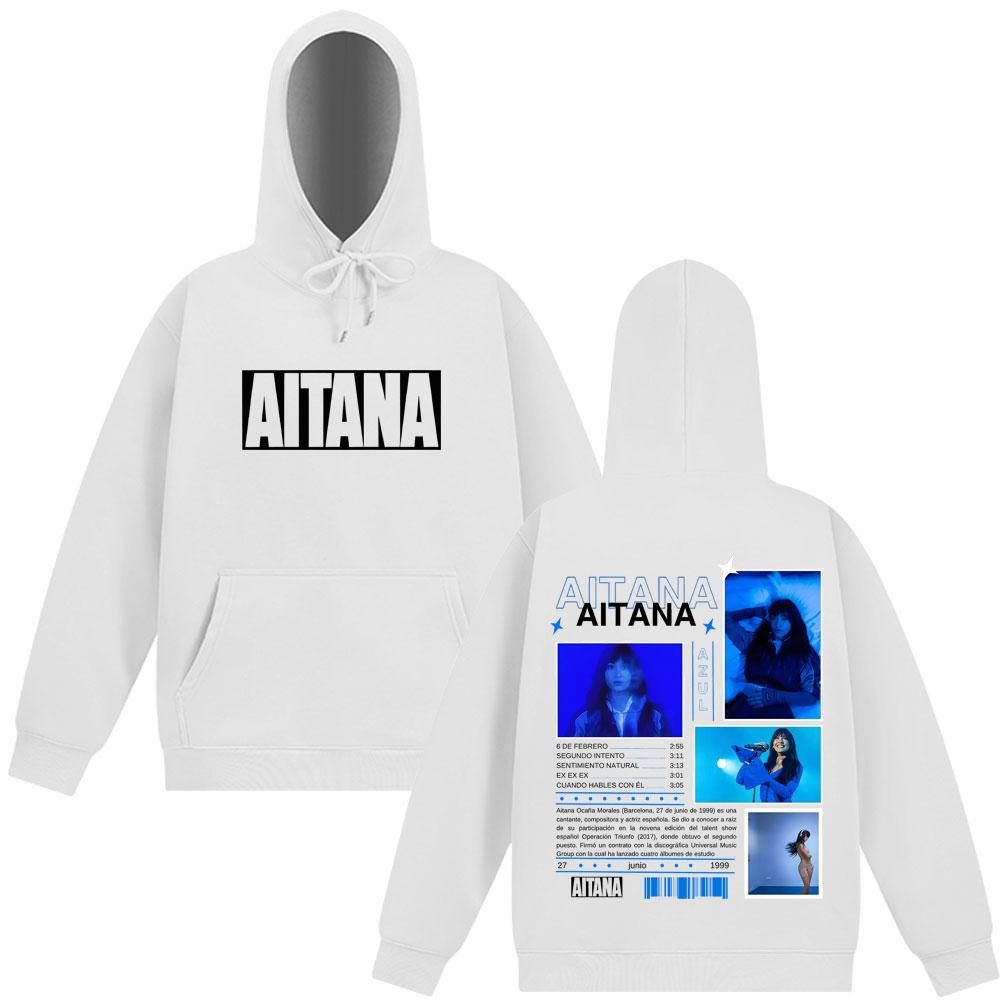 Aitanaa Cuarto Azul Album Vintage Tracksuit Men Women Fashion Long-sleeved Pullover Loose Casual Aesthetic Oversized Sweatshirt