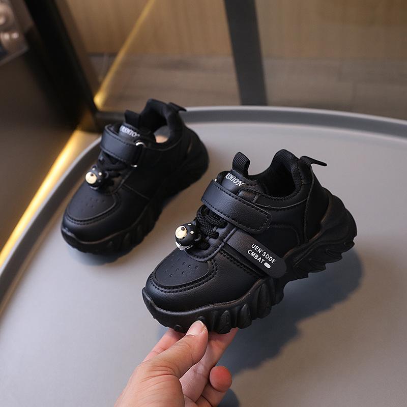 Children's sports shoes 2025 spring and autumn boys' dad shoes girl baby cartoon shoes girls college style white shoes