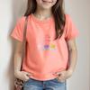 Girls Floral Print Short Sleeve T-Shirt Crew Neck Casual Top Lightweight Comfortable Fit for Everyday Wear