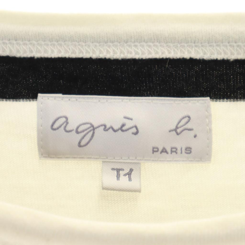 agnes b. made in Japan Border Pattern Long sleeve T-shirt T1 Ron T Women Used