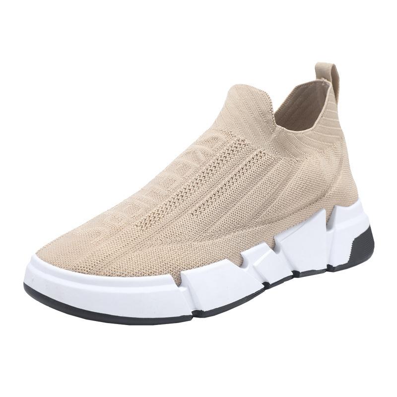 

2025 мужская обувь с одной педалью, плетеная спортивная обувь с мягкой подошвой, дышащая, удобная, повседневная, модная, для бега, мужская обувь больших размеров 40