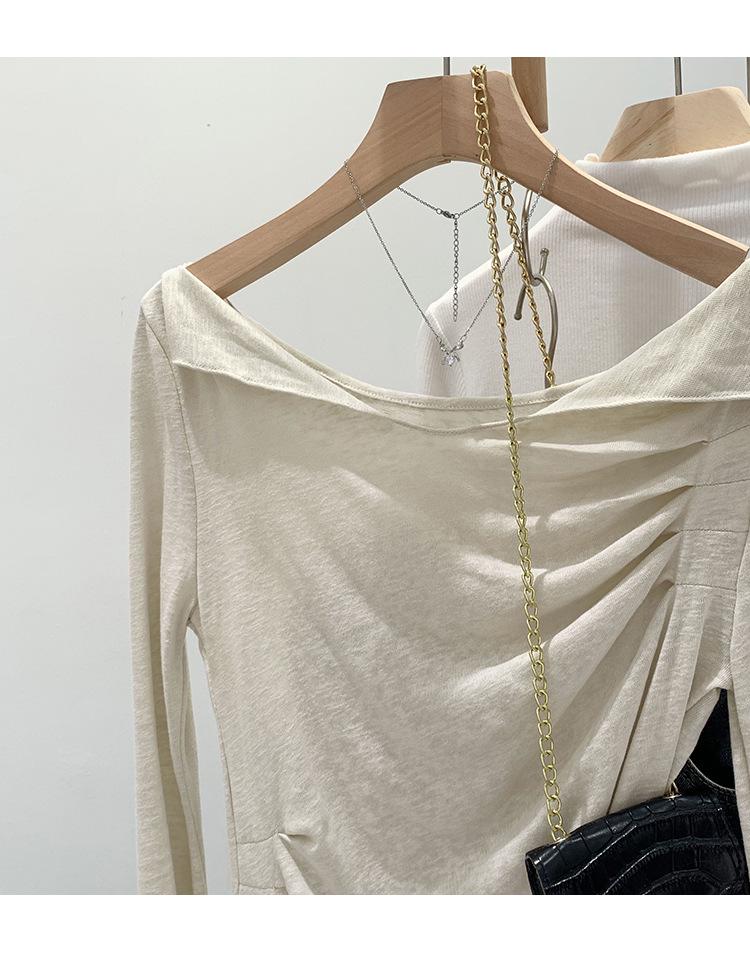 French Transparent Pleated Trumpet Sleeve Blouse - New Sweet & Spicy Women's Top