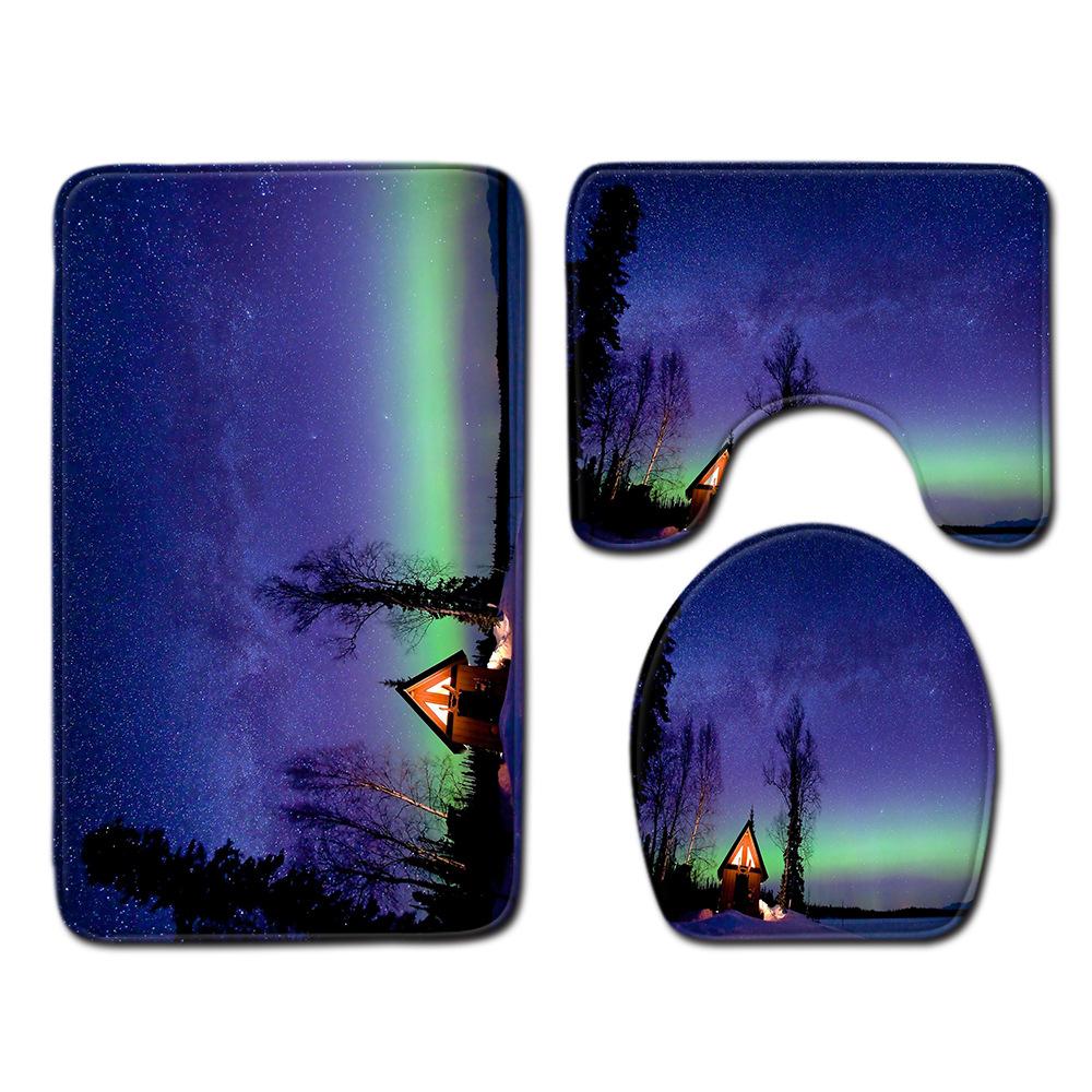 Star Bathroom Floor Mat Toilet Three-Piece Set