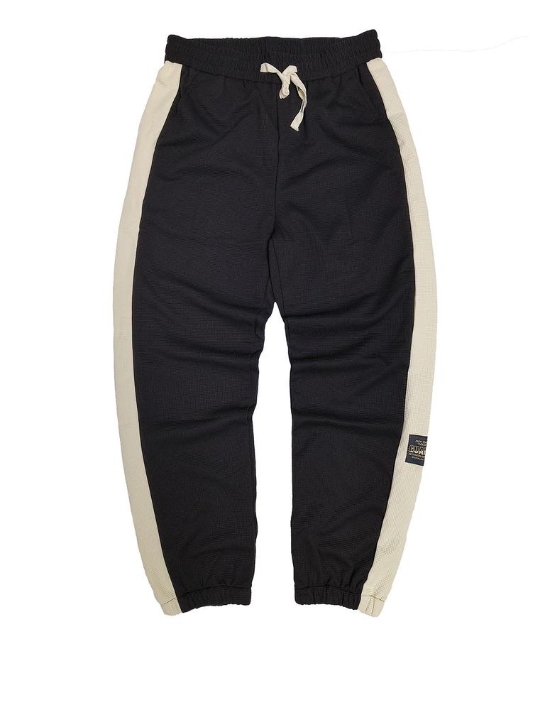 Men's Color Block College Style Cuffed Sweatpants for Spring & Autumn