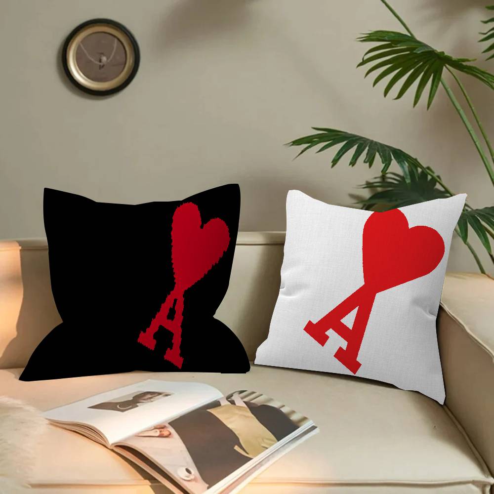 Popular AMI PARIS Cushion Cover Car Throw Pillow Case For Sofa Car Christmas Gift 40x40cm 45x45cm