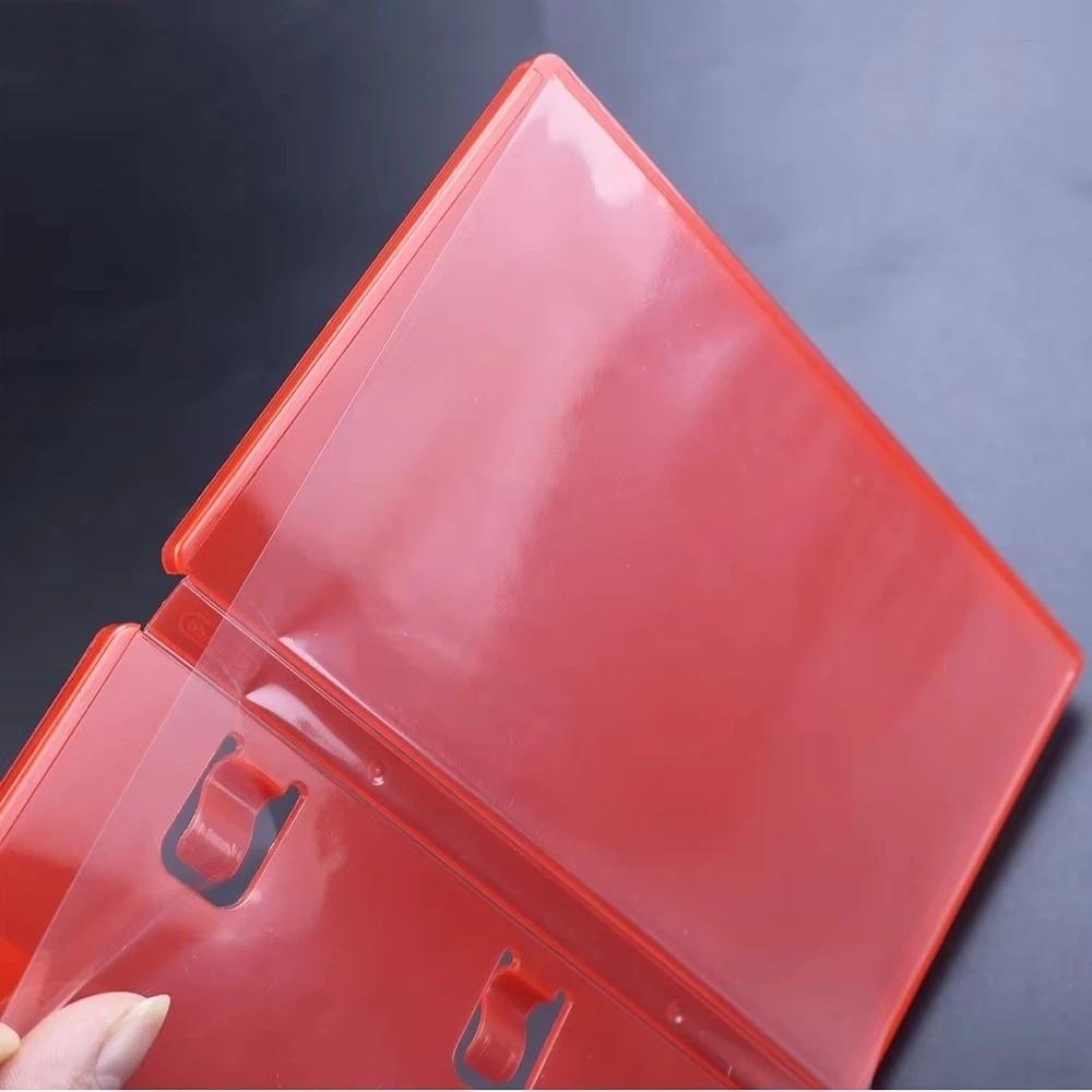 Transparent Game Card Box Plastic Red Storage Case Box with Book Holder Cartridge Holder Shell for Switch 2 For Inserted Cover