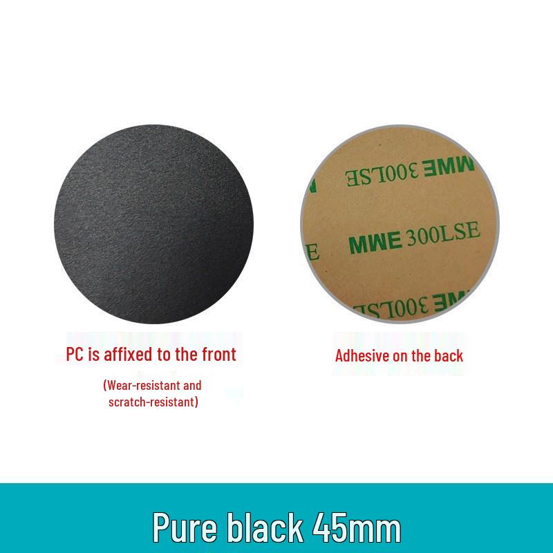 Magnetic Phone Holder Accessories: Black Adhesive Round & Rectangular Light-Induction Iron Sheet