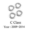 Für Mercedes Benz C-Klasse W204 C180 C200 4-teilige Metall-Aluminiumlegierung Autoersatzteile Türring Dekorabdeckung Zubehör
