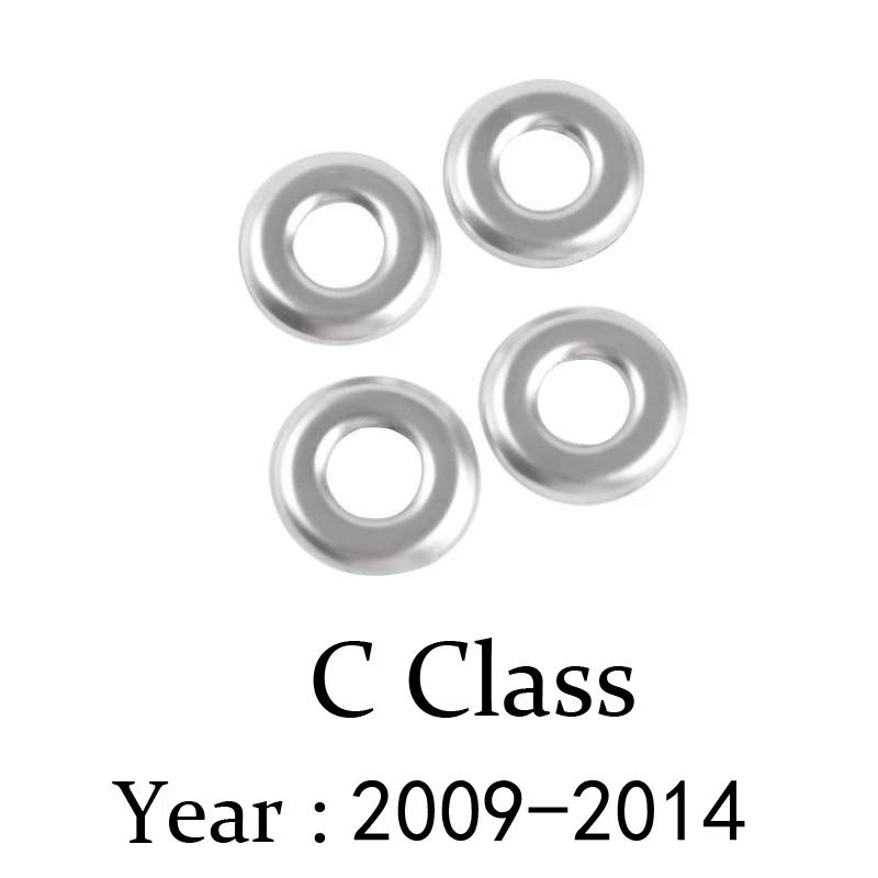 Für Mercedes Benz C-Klasse W204 C180 C200 4-teilige Metall-Aluminiumlegierung Autoersatzteile Türring Dekorabdeckung Zubehör