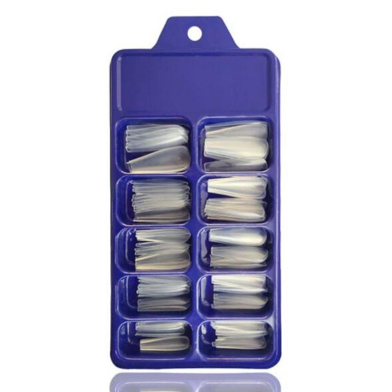 Dlouhé rakvičkové umělé nehty - Balerínkové umělé nehty Akrylové tipy na nehty, Umělé nehty 10 velikostí pro nehtové studio a DIY nail art