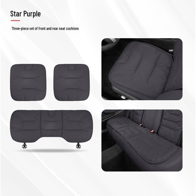 Universal Ventilated Nappa Leather Car Seat Cushions - Four Seasons, Breathable, High-Grade, Perforated Design for All Models.