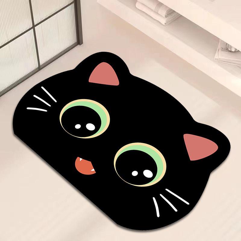 

Diatom mud bathroom mat cartoon water absorbing quick drying bathroom door non slip foot mat 40X60cm 15.7X23.6in