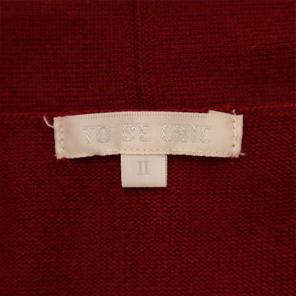 TO BE CHIC Silk Blend Long sleeve knit cardigan 2 Red Women Used