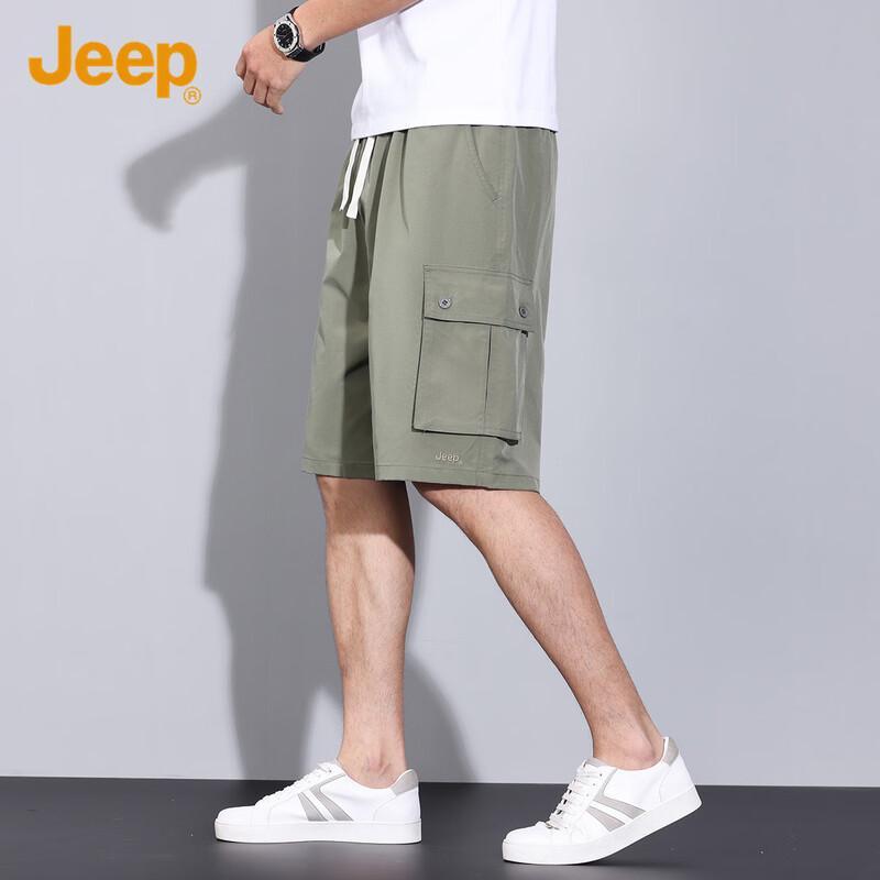 JEEP Men's Summer Casual Multi-Pocket Cargo Shorts