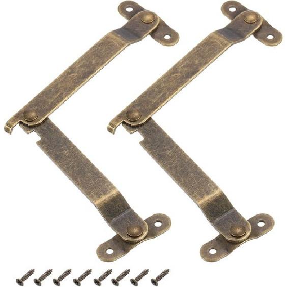 

2 Pcs Lid Folding Support Hinges, Iron 180 Degree Rotatable Hinges, Lip Stay