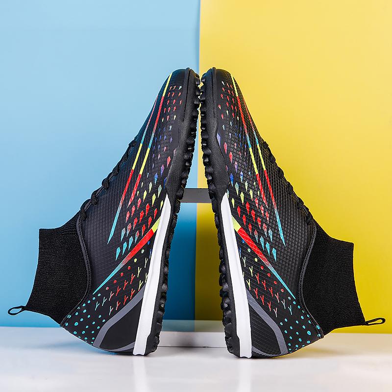 Soccer shoes,TF and FG,multiple colors available,unisex,fully comfortable and durable. Above the ankle but not to the knee