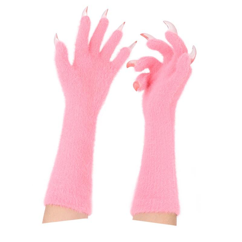 1PAIR Halloween Long Gloves Long Nails Animal Claws Gloves Halloween Ghost Claws Dress Up Realistic Cos Props
