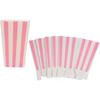 Crystallove 24pcs Striped Paper Popcorn Boxes for Party Favor Supplies (Pink)