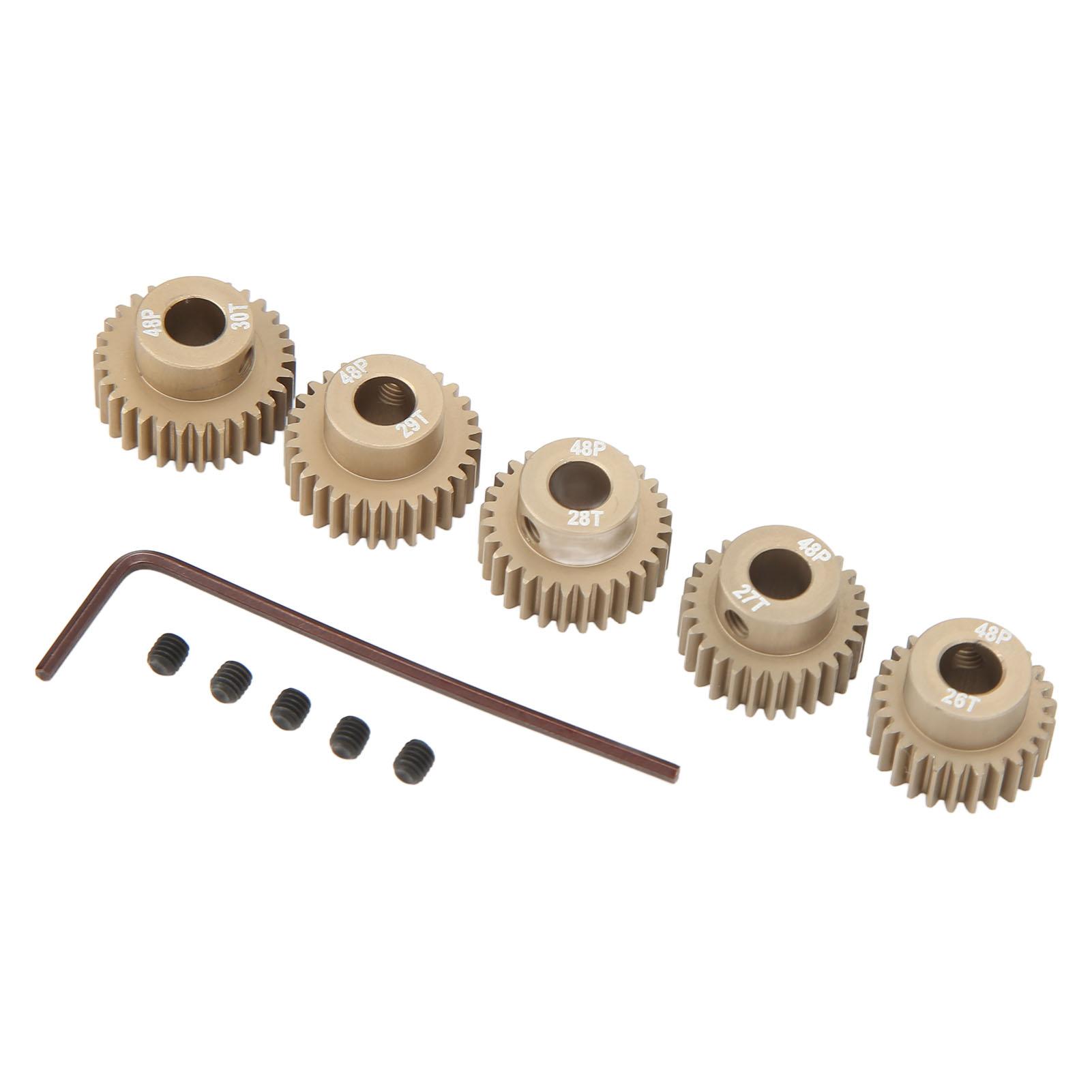 

48DP 0.53M 5mm RC Motor Gear with Fixed Screw Hole Motor Pinion Gear for 110 RC Model Car