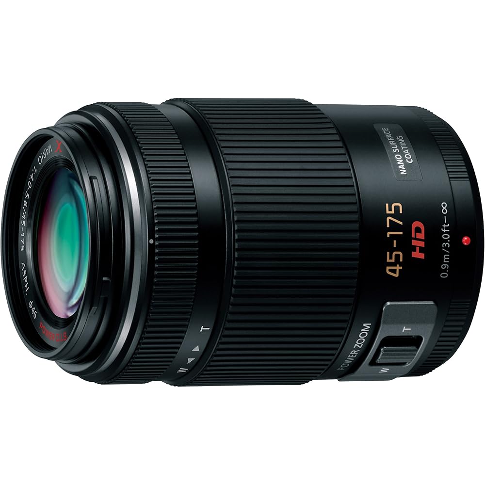 Panasonic Micro Four Thirds 45-175mm/F4.0-5.6 Power Zoom Telephoto Lens, Black, G X VARIO PZ ASPH. POWER O.I.S. H-PS45175-K