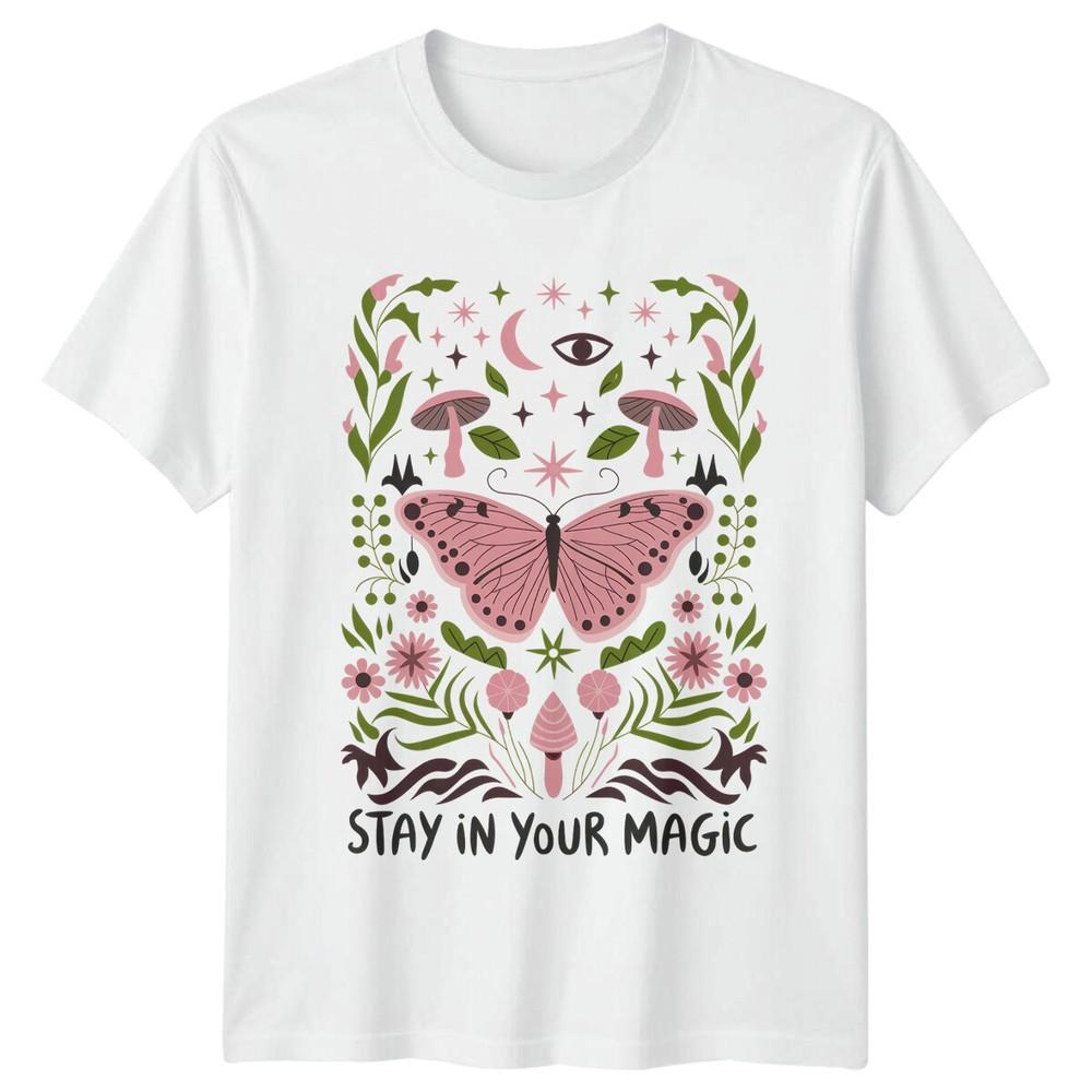 Stay In Your Magic Butterfly Boho Nature Graphic TShirt S