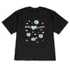 Korean Style Versatile Tshirt Kawaii Cute Pudding Cat Graphic ShortSleeve Minimalist Crew Neck Tee Top for Women Girl OOTD
