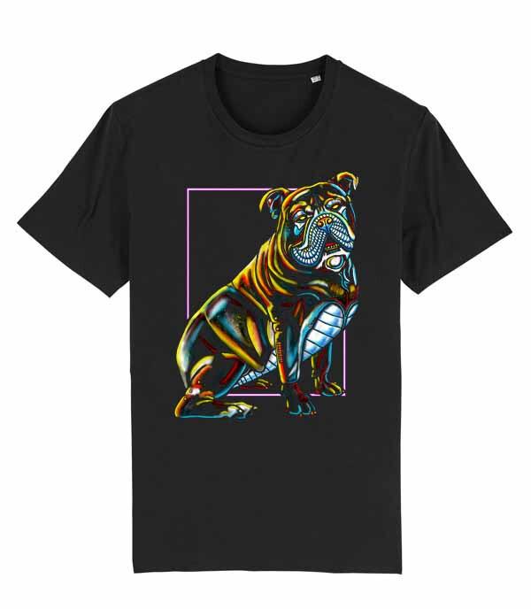 Unisexs Fit TShirt Neon Bulldog S
