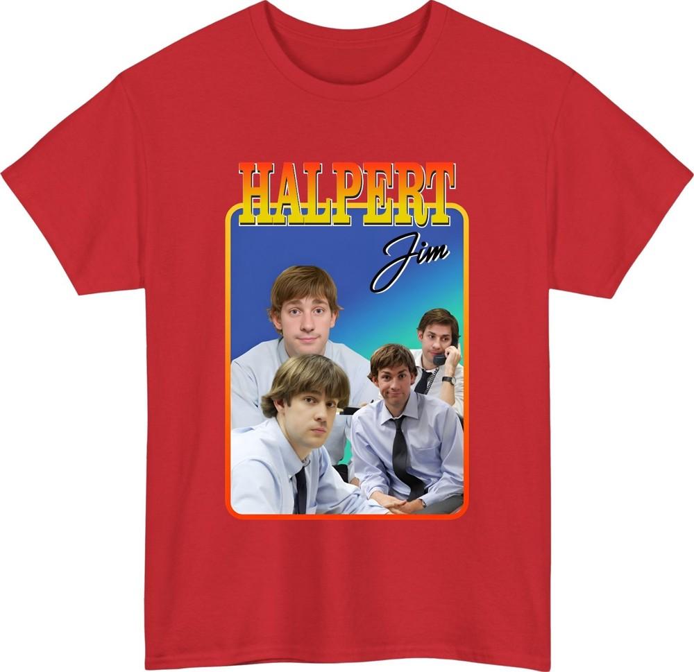 Retro Jim Halpert Funny Office Meme TShirt Classic Collage Style Vintage Tee S